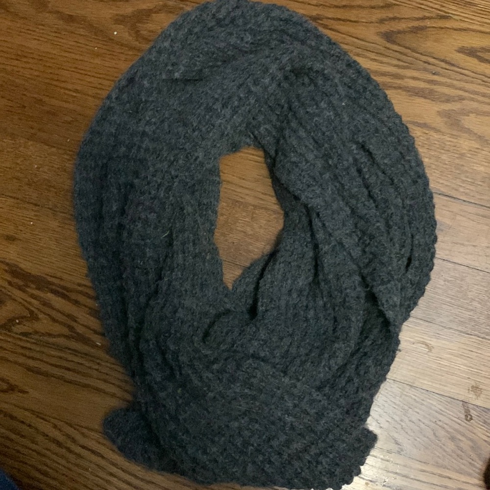 Cozy gray infinity scarf
